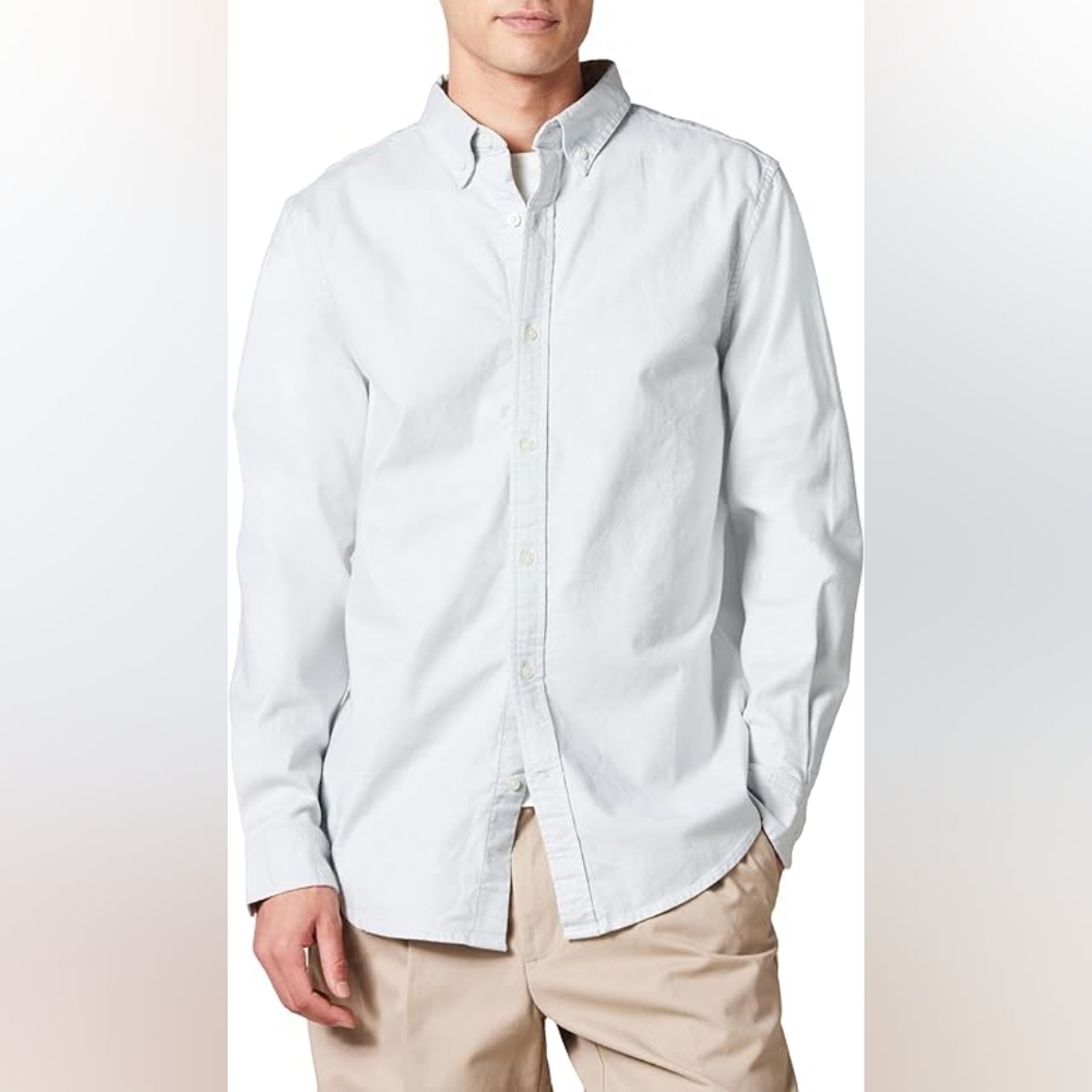 White Long Sleeve Button Up Polo